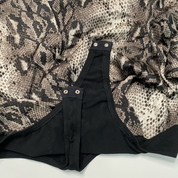 ee: some Wrap Satin Bodysuit color snake Women’s size Small - Picture 10 of 14